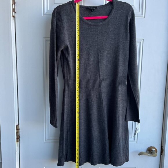 BCX Dress  Fit & Flare Gray Knit Long Sleeve   Junior XL NWT - Picture 10 of 11